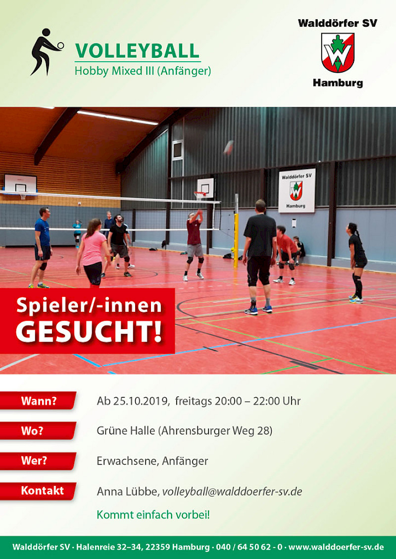 Neue Hobby Mixed Gruppe Volleyball