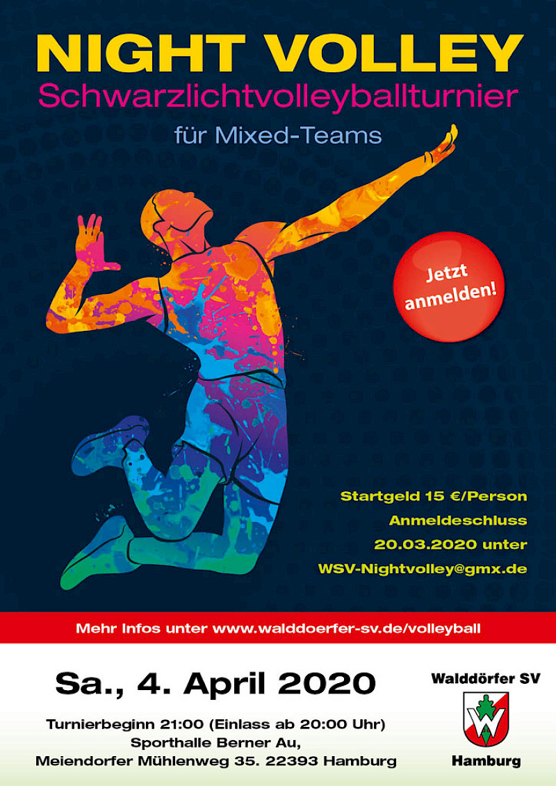 NIGHT VOLLEY - Schwarzlichvolleyballturnier im Walddörfer SV