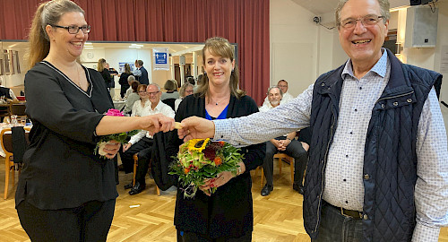 Hiltrud Kohlen, Sabine Kroß und Bernd Kohlen im Walddörfer SV