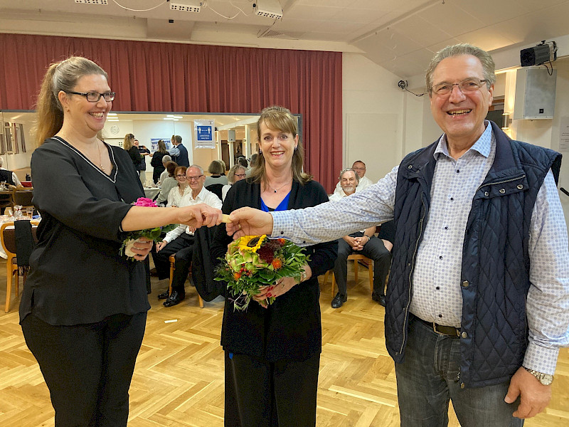 Hiltrud Kohlen, Sabine Kroß und Bernd Kohlen im Walddörfer SV