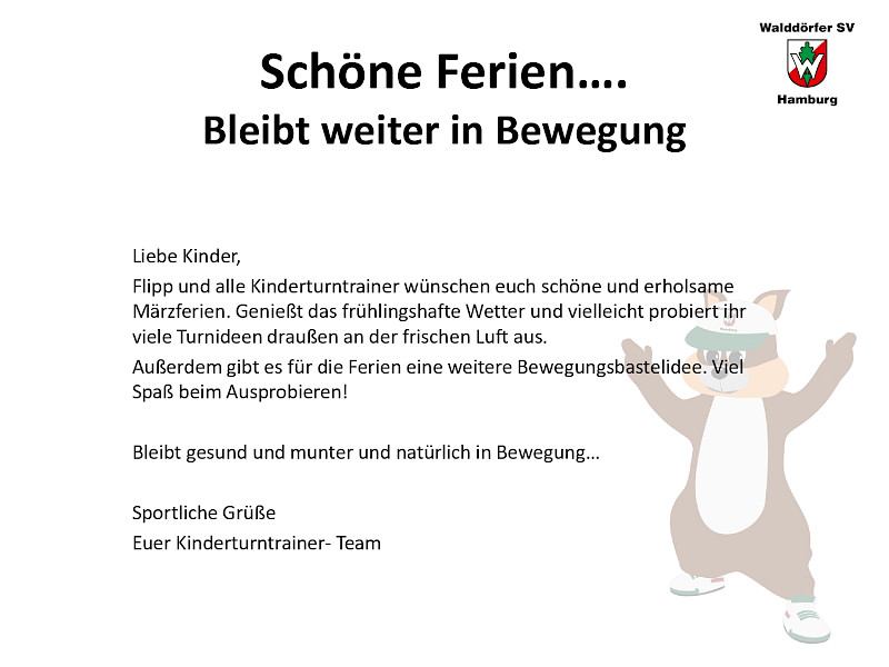 Kinderturnen@Home: Viel Spaß in den Märzferien