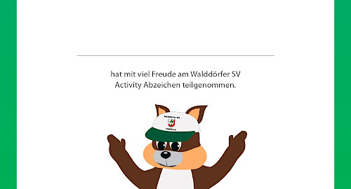 Walddörfer Activity Card Abzeichen