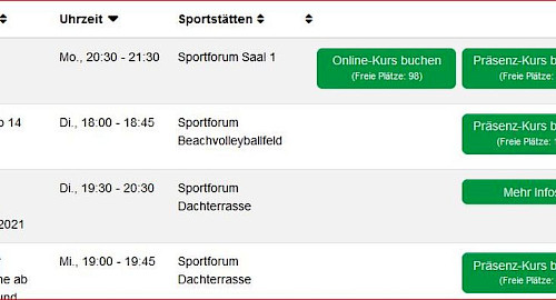 Hybrid-Kurse im Walddörfer SV