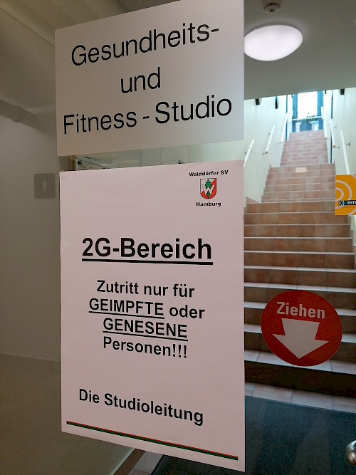 2G im Gesundheits- und Fitness-Studio des Walddörfer SV