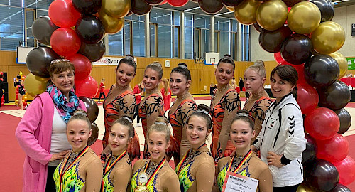 Gymnastinnen des Walddörfer SV Deutschland Cup 2021