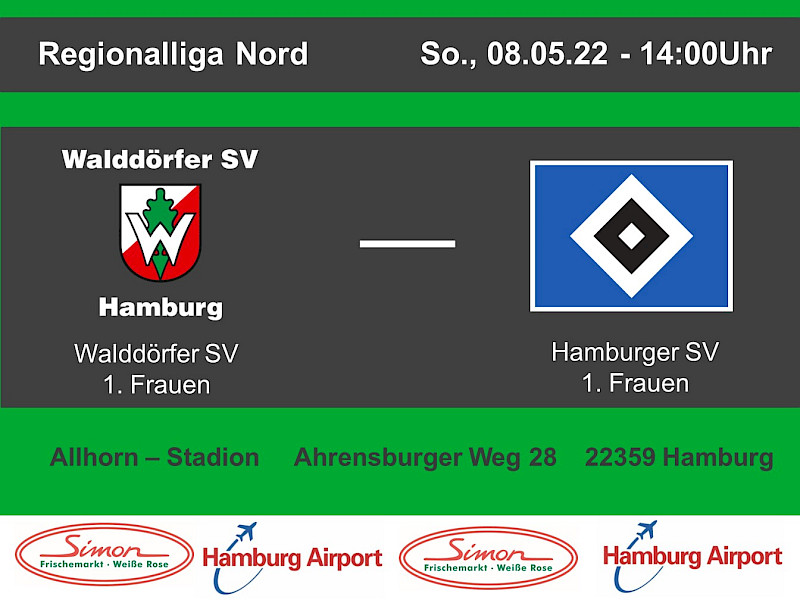 Am Sonntag kommt kein geringerer als der Tabellenführer der Frauen Regionalliga Nord zu uns ins Stadion Allhorn - Die 1. Frauen des Hamburger SV. Nachdem wir kürzlich erst die 1.Frauen des FC St. Pauli zu Gast hatten, freuen wir uns nun auf diesen Kracher! Schaut doch gern bei uns vorbei und feuert uns an!