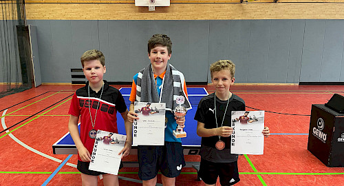 Erfolgreich bei der 1.WSV-Jugendvereinsmeisterschaft (1.Platz: Jesper, 2.Platz: Jannes, 3.Platz: Benjamin)