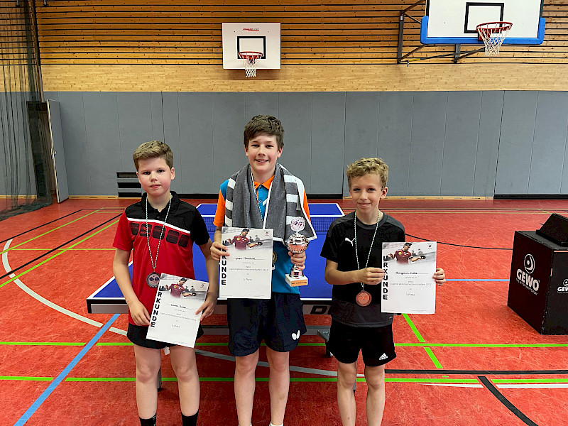 Erfolgreich bei der 1.WSV-Jugendvereinsmeisterschaft (1.Platz: Jesper, 2.Platz: Jannes, 3.Platz: Benjamin)
