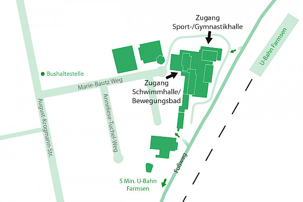 Walddörfer SV in Farmsen - Weg zum Marie-Bautz-Weg 15