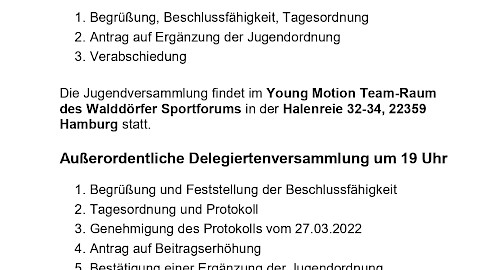 Einladung zu Versammlungen