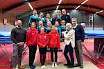 Matthias und Heide Kammer mit dem Trampolin-Team