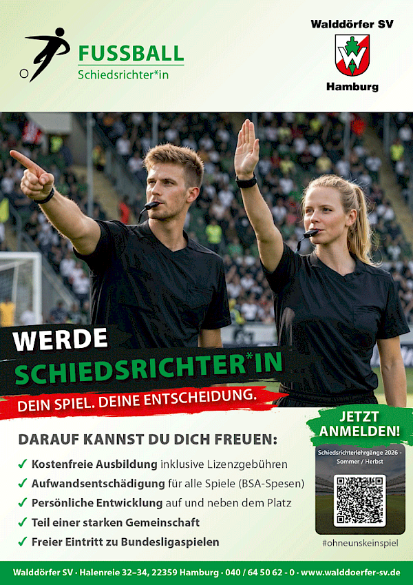 Der Walddörfer SV sucht Schiedsrichter