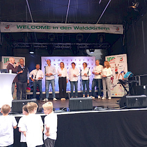 44. Volksdorfer Stadtteilfest - Eröffnung mit Bezirksamtleiter Thomas Ritzenhoff und dem Orga-Team