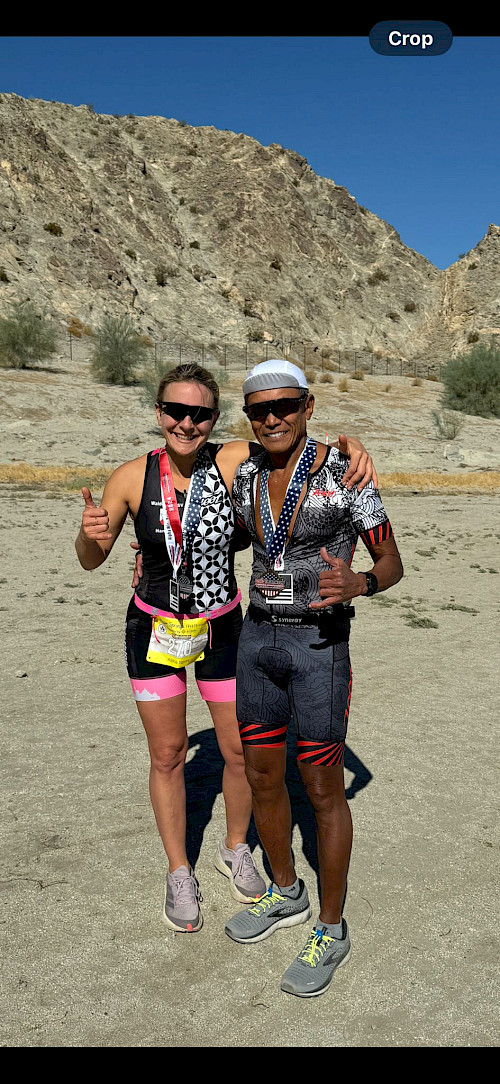 Penka und Emilio beim Triathlon in Palm Springs