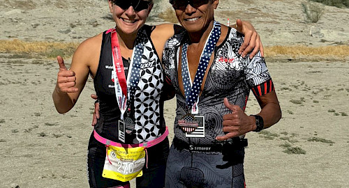 Penka und Emilio beim Triathlon in Palm Springs