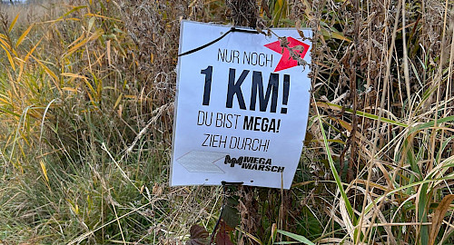 Nur noch 1 km