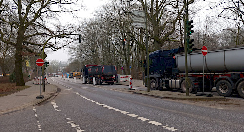 Verkehrsbehinderung Halenreie
