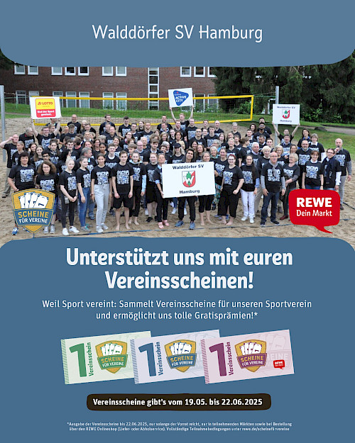 Der Walddörfer SV sammelt REWE Scheine für Vereine
