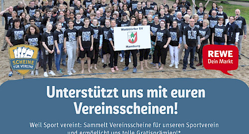 Der Walddörfer SV sammelt REWE Scheine für Vereine