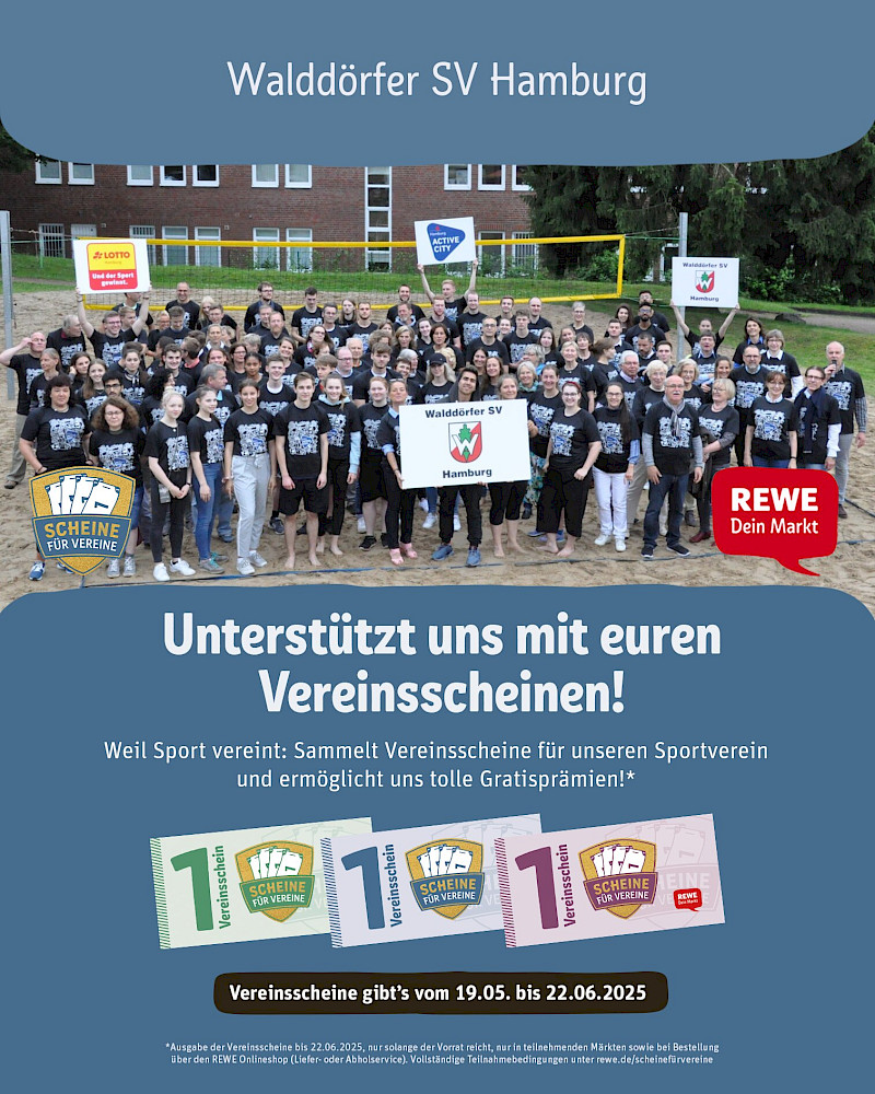 Der Walddörfer SV sammelt REWE Scheine für Vereine