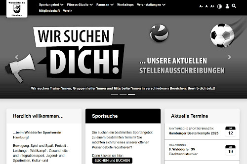 Digitale Teilhabe - Website des Walddörfer SV