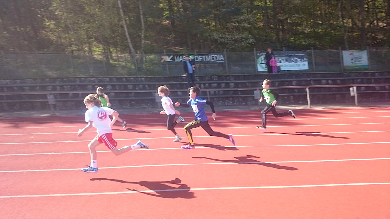 Luan und Moritz beim 50m Sprint