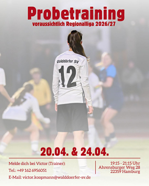 Der Walddörfer SV sucht Spielerinnen für die Saison 2026/27