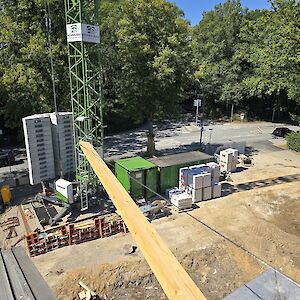 Juli 2026 - Baukran, Unterfangungsarbeiten Altbau