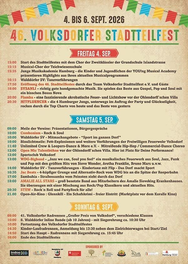 Programm 46. Volksdorfer Stadtteilfest
