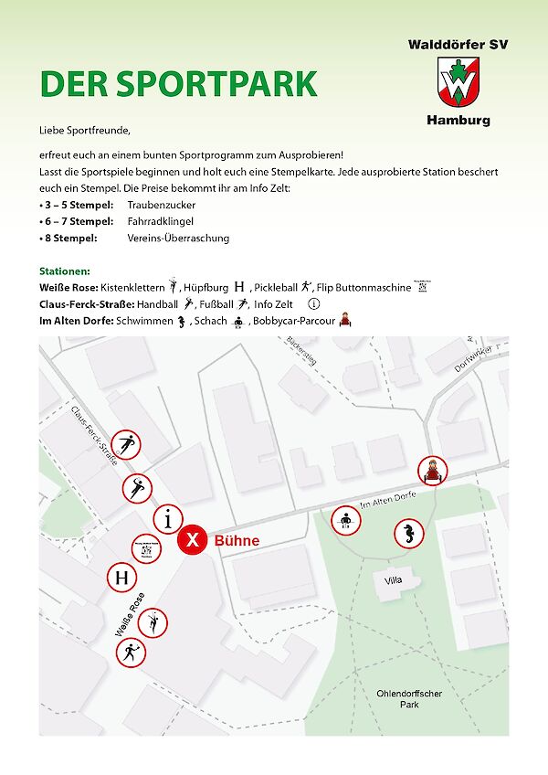 46. Volksdorfer Stadtteilfest - Mitmachstationen Walddörfer SV