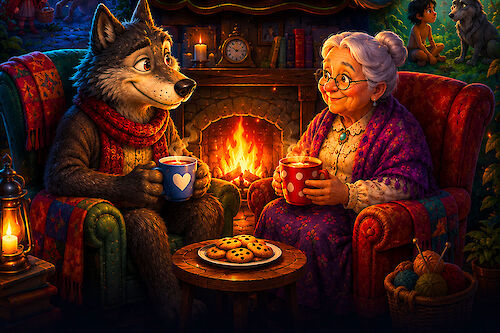 Weihnachtsmärchen: Kakao mit dem Wolf