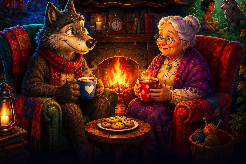 Weihnachtsmärchen: Kakao mit dem Wolf