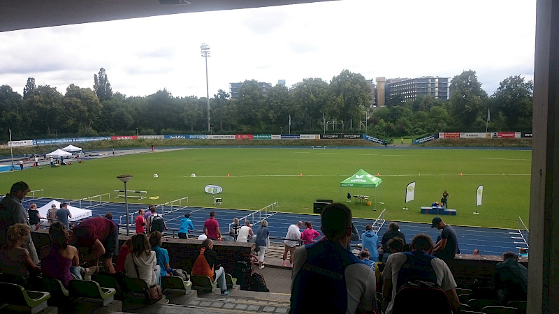 Das blaue Stadion in Berlin-Lichterfelde