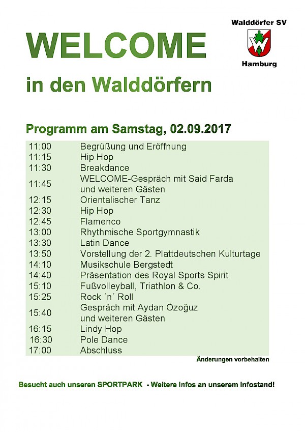 Stadtteilfest 2017 - Bühnenprogramm Walddörfer SV