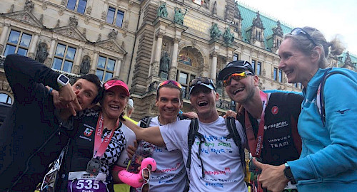 Triathlon Team des Walddörfer Sv beim Ironman Hamburg 2017