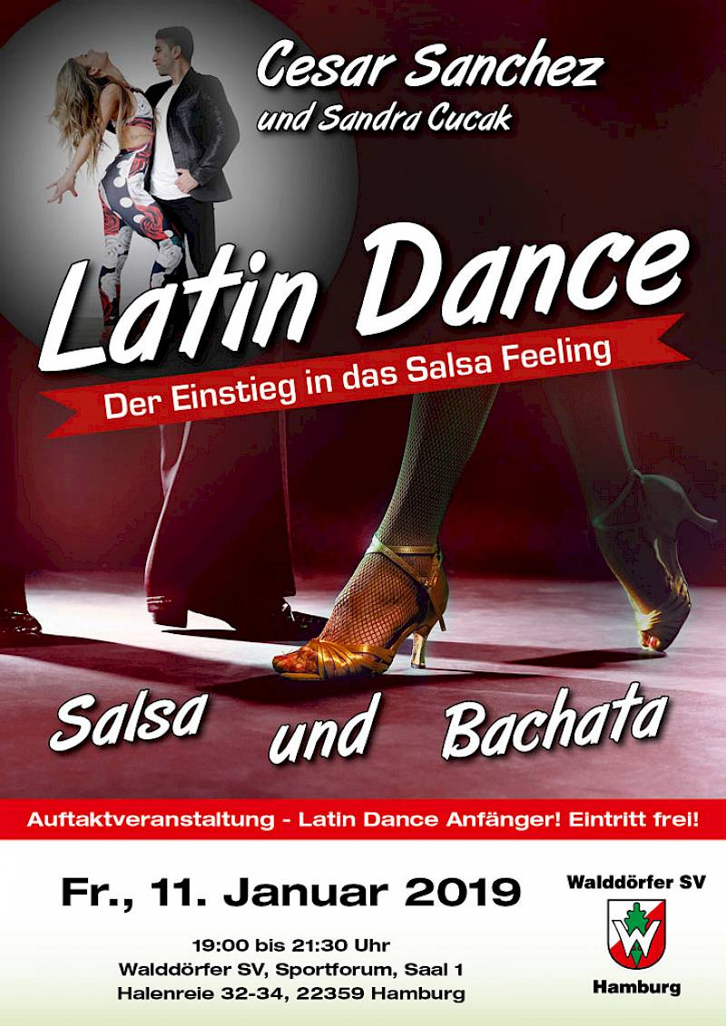 Latin Dance - Salsa & Bachata for Beginners mit Cesar und seiner Tanzpartnerin Sandra